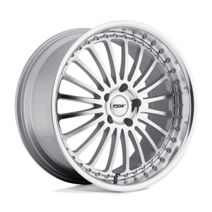 TSW SILVERSTONE Silver Mirror Cut Face & Lip 20x8.5 +40 5x108mm 72.1mm - Wheelwiz
