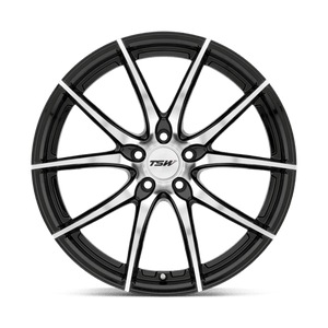 TSW SPRINT Gloss Black W/ Mirror Cut Face 17x8 +40 5x108mm 72.1mm - WheelWiz