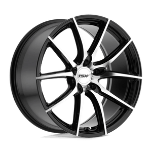 TSW SPRINT Gloss Black W/ Mirror Cut Face 20x8.5 +30 5x114.3mm 76.1mm - Wheelwiz