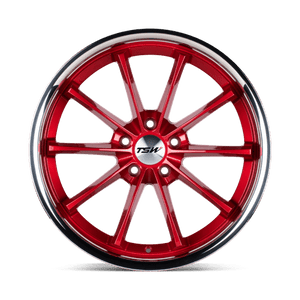TSW SWEEP Candy Red W/ Stainless Lip 18x8.5 +40 5x114.3mm 76.1mm - Wheelwiz