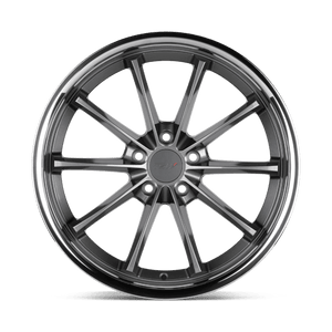 TSW SWEEP Gloss Gunmetal W/ Stainless Lip 18x8.5 +40 5x114.3mm 76.1mm - WheelWiz
