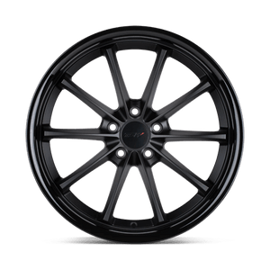 TSW SWEEP Matte Black W/ Gloss Black Lip 19x8.5 +20 5x114.3mm 76.1mm - WheelWiz