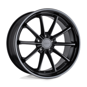 TSW SWEEP Matte Black W/ Gloss Black Lip 19x9.5 +40 5x112mm 66.6mm - Wheelwiz