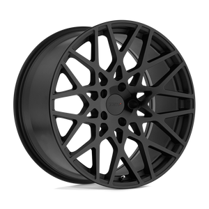 TSW VALE Double Black - Matte Black W/ Gloss Black Face 17x8 +35 5x120mm 76.1mm - WheelWiz