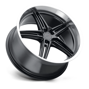 TSW VARIANTE Gloss Black W/ Machined Lip 20x10 +40 5x120mm 76.1mm - Wheelwiz