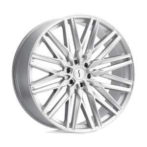 Status ADAMAS Silver W/ Mirror Cut Face 22x9.5 +30 6x132mm 74.5mm - Wheelwiz