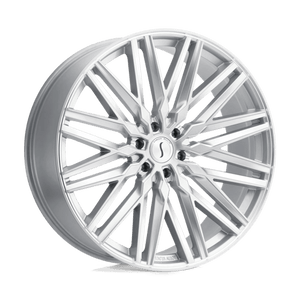 Status ADAMAS Silver W/ Mirror Cut Face 22x9.5 +25 6x139.7mm 112.1mm - WheelWiz