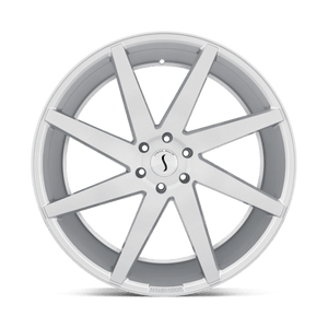 Status BRUTE Silver W/ Brushed Machined Face 24x9.5 +30 5x120mm 76.1mm - WheelWiz