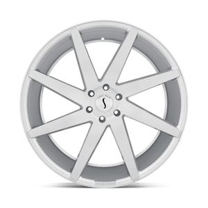 Status BRUTE Silver W/ Brushed Machined Face 24x9.5 +30 6x135mm 87.1mm - WheelWiz