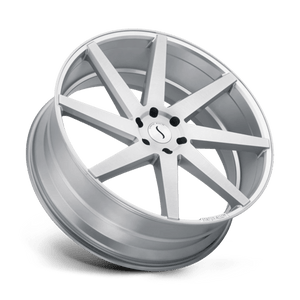 Status BRUTE Silver W/ Brushed Machined Face 22x9.5 +25 6x139.7mm 112.1mm - WheelWiz