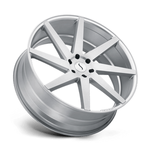 Status BRUTE Silver W/ Brushed Machined Fc 22x9.5 +35 5x127mm 71.5mm - Wheelwiz