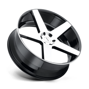 Status EMPIRE Gloss Black W/ Machined Face 22x9.5 +30 6x135mm 87.1mm - Wheelwiz