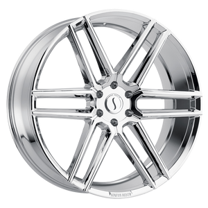Status TITAN Chrome 24x9.5 +15 5x115mm 76.1mm - WheelWiz