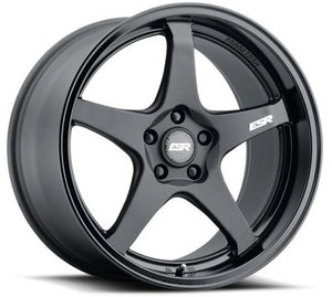 ESR Wheels AP5 Matte Black Gloss Black Lip 18x10.5 -99 Custom 999mm