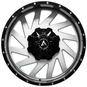 Armed Wheels Aggressor Gloss White Milled Black Lip 20x10 -24 5x127mm 78.1mm
