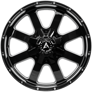 Armed Wheels Brigade Gloss Black Milled 20x10 -24 5x127mm 78.1mm