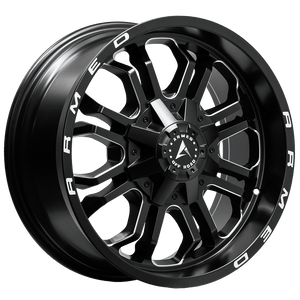 Armed Wheels Cannon Matte Black Milled + Armed 20x9 +18 8x165.1mm 125.1mm