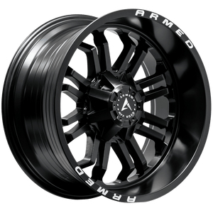 Armed Wheels Cannon Matte Black + Armed 20x10 -24 8x180mm 125.1mm
