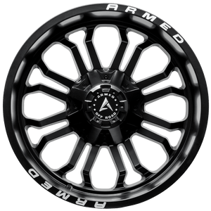 Armed Wheels Cannon Matte Black + Armed 20x10 -24 8x170mm 125.1mm
