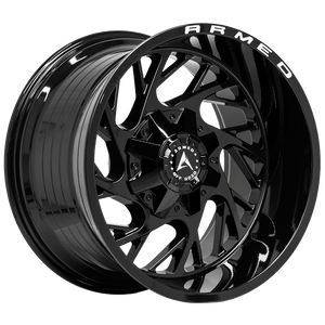 Armed Wheels Carnage Gloss Black + Armed Milling 20x12 -44 5x127mm 78.1mm
