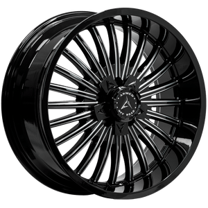 Armed Wheels Force Gloss Black Milled 20x9 +12 5x127mm 78.1mm