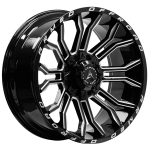 Armed Wheels Havoc Gloss Black Milled 22x10 -18 8x165.1mm 125.1mm