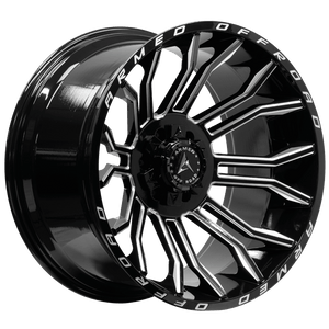 Armed Wheels Havoc Gloss Black Milled 22x12 -44 6x135mm 108.1mm