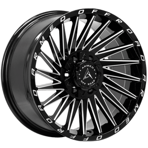 Armed Wheels Militia Gloss Black Milled 18x9 +12 6x135mm 108.1mm