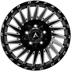 Armed Wheels Militia Gloss Black Milled 17x9 +12 5x127mm 78.1mm