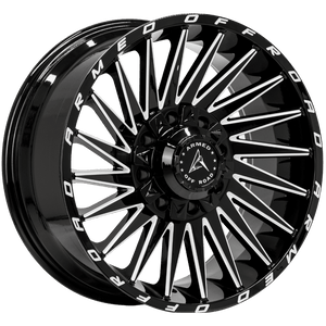 Armed Wheels Militia Gloss Black Milled 20x9 +12 8x165.1mm 125.1mm