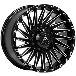 Armed Wheels Militia Gloss Black Milled 18x9 +12 8x165.1mm 125.1mm