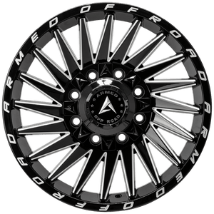 Armed Wheels Militia Gloss Black Milled 18x9 +12 8x165.1mm 125.1mm
