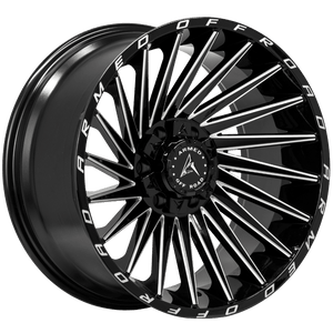 Armed Wheels Militia Gloss Black Milled 20x10 -18 6x135mm 108.1mm