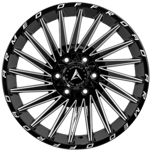 Armed Wheels Militia Gloss Black Milled 20x10 -18 6x135mm 108.1mm