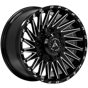 Armed Wheels Militia Gloss Black Milled 17x9 +12 8x165.1mm 125.1mm