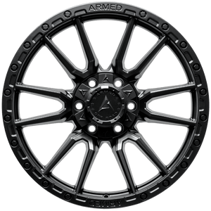Armed Wheels Spear Full Satin Black 20x9 0 6x135mm 108.1mm