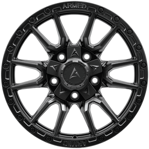 Armed Wheels Spear Full Satin Black 17x9 +12 5x127mm 78.1mm