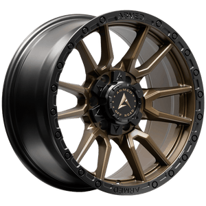 Armed Wheels Spear Satin Black + Satin Bronze Center 18x9 +12 6x135mm 108.1mm