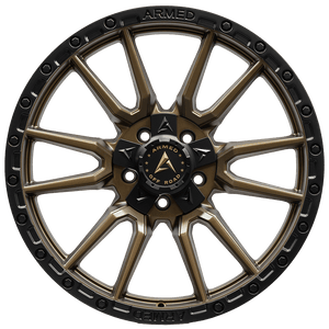Armed Wheels Spear Satin Black + Satin Bronze Center 20x9 +12 5x127mm 78.1mm