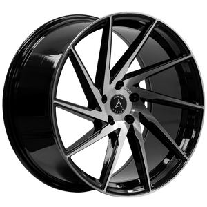 Armed Wheels 9MM Gloss Black Machined Face 20x10 +40 5x113mm 74.1mm