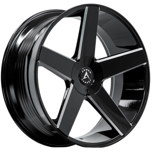 Armed Wheels Hustler Gloss Black Milled 24x10 +25 Custom 87.1mm