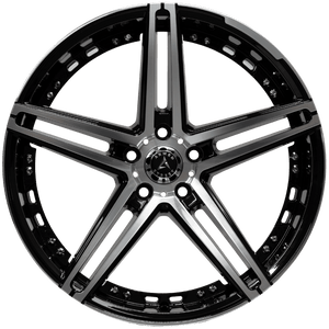 Armed Wheels Stealth Gloss Black Machined Face 20x8.5 +35 5x113mm 74.1mm