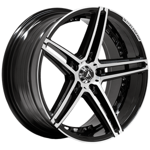 Armed Wheels Stealth Gloss Black Machined Face 18x8.5 +35 5x113mm 74.1mm