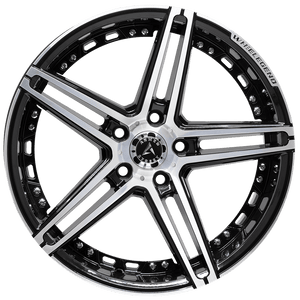 Armed Wheels Stealth Gloss Black Machined Face 18x8.5 +35 5x113mm 74.1mm