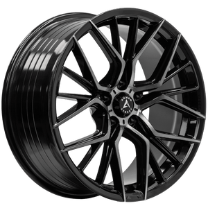 Armed Wheels Tactical Gloss Black Machined + Black Clear Coat 18x8 +30 5x120mm 74.1mm