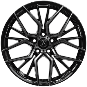 Armed Wheels Tactical Gloss Black Machined + Black Clear Coat 18x8 +30 5x120mm 74.1mm