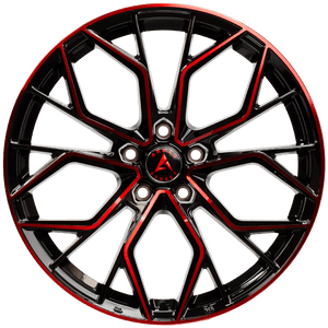 Armed Wheels Tactical Gloss Black Machine Face + Red Clear Coat 19x8.5 +30 5x113mm 74.1mm