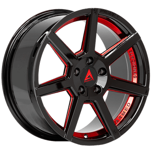 Armed Wheels Assassin Gloss Black + Red 17x8 +35 5x113mm 74.1mm