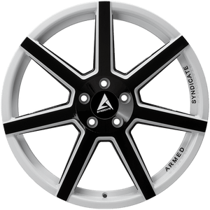 Armed Wheels Assassin White Machined + Milled + Black 20x9 +32 5x113mm 74.1mm
