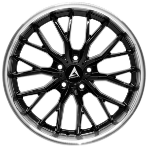 Armed Wheels Czar Black Face+ Black Machined Lip 19x9.5 +20 Custom 74.1mm